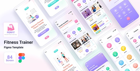 Prefit – Fitness Trainer Figma Template