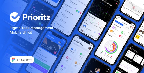 Prioritz - Figma Task Management Mobile UI Kit