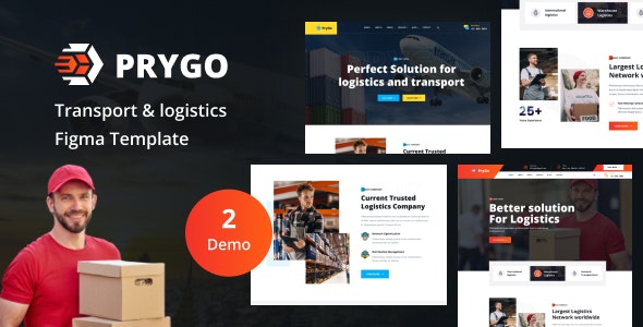 Prygo – Transport &amp; Logistics Figma Template