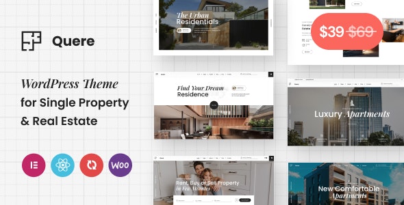 Quere - Real Estate &amp; Apartments WordPress Theme