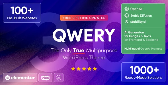 Qwery - Multi-Purpose Business WordPress &amp; WooCommerce Theme + ChatGPT