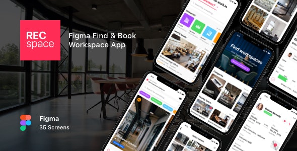 RECspace - Figma Find &amp; Book Workspace App