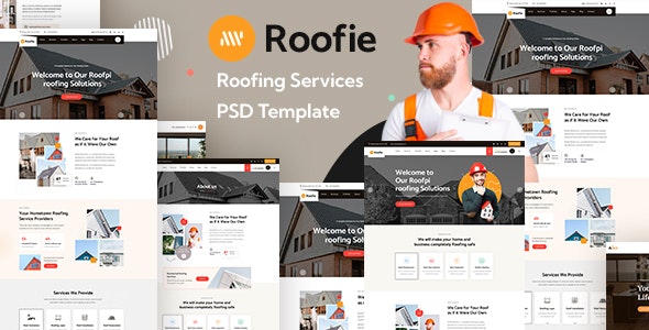 Roofie - Roofing Services PSD Template