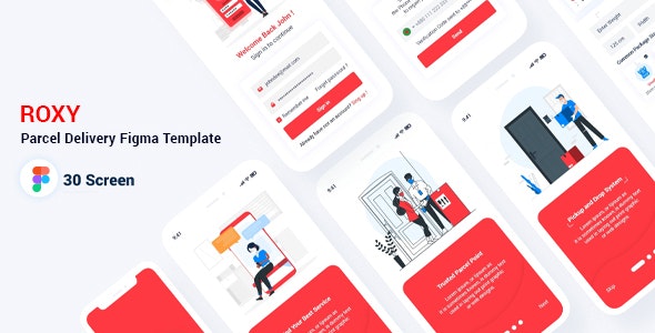 Roxy - Parcel Delivery Figma Template