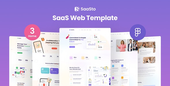 Saasto - SaaS Website Figma Template