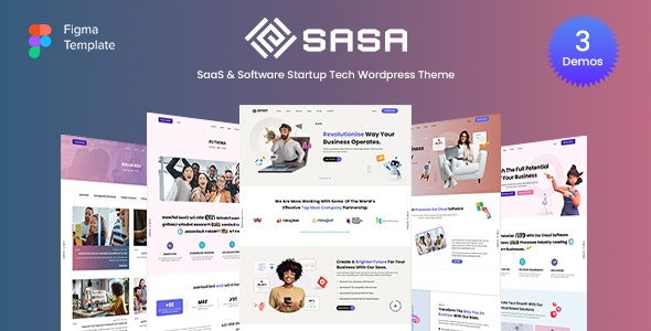 SaSa - Software Startup &amp; SaaS Figma Template