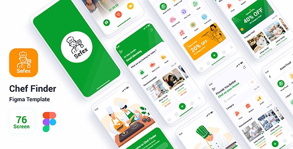 Sefex - Chef Finder Figma Template