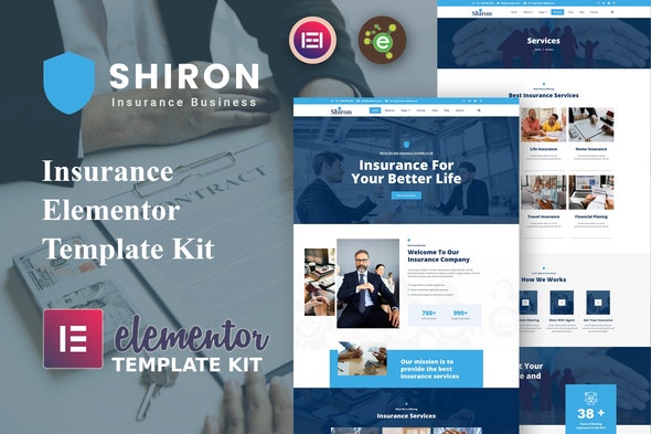 Shiron - Insurance Elementor Pro Template Kit