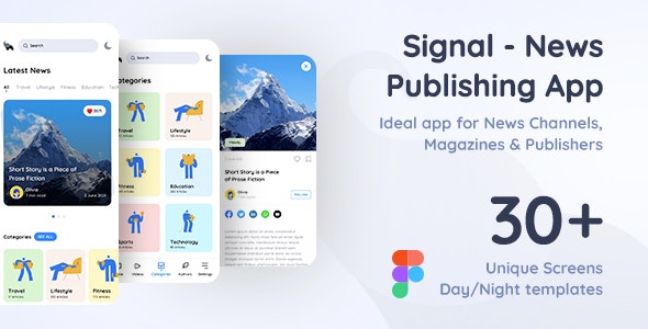 Signal | News Publishing App Figma Template