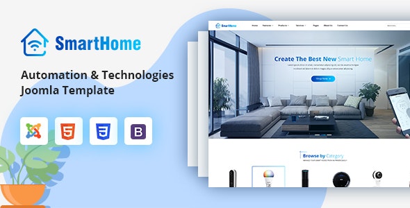 SmartHome - Smart Home Automation &amp; Technologies Joomla Template