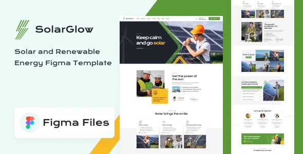 Solarglow - Solar and Renewable Energy Figma Template