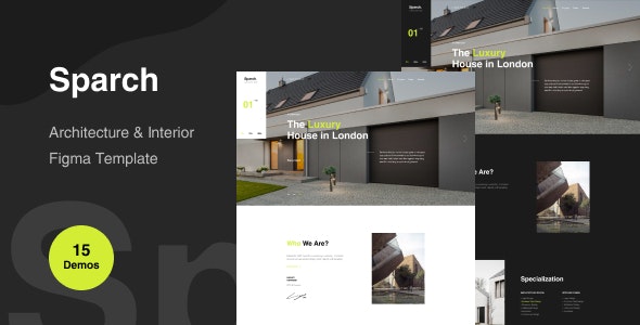 Sparch - Architecture &amp; Interior Figma Template