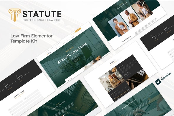 Statute - Law Firm &amp;  Attorney Elementor Template Kit