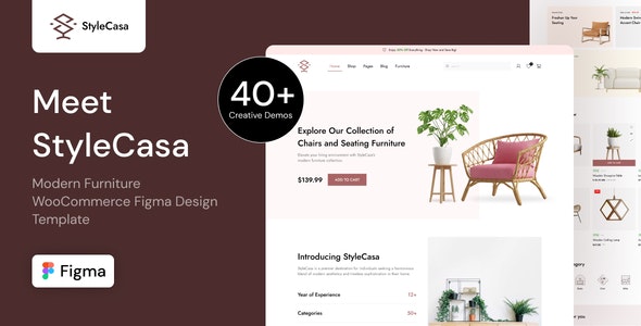 StyleCasa - Modern Furniture WooCommerce Figma Design Template