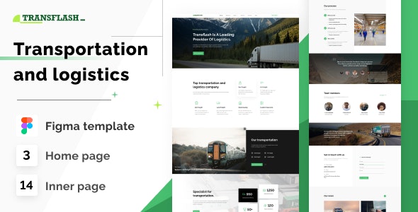 Transflash - Transportation and Logistics Figma Template