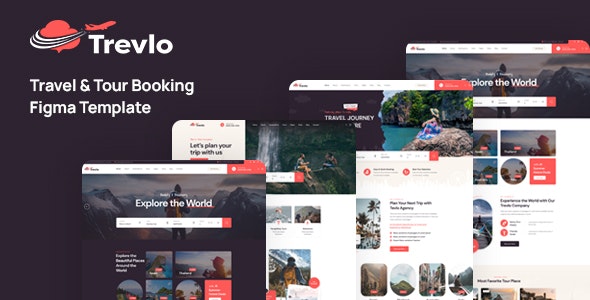 Trevlo - Travel &amp; Tour Figma Template