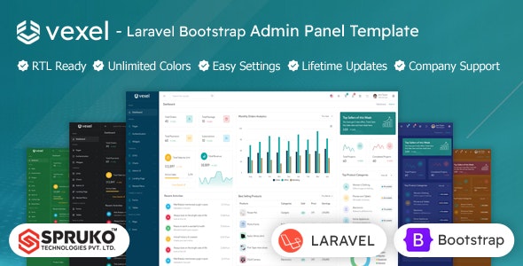Vexel - Laravel Admin Dashboard Bootstrap Template