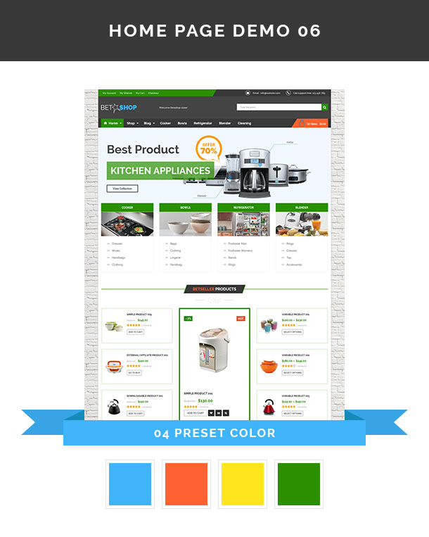 Vina BetaShop - Kitchen Appliances VirtueMart Template - 9