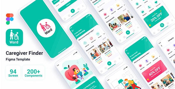 Ward - Caregiver Finder Figma Template