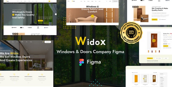 Widox - Windows &amp; Doors Company Figma Template