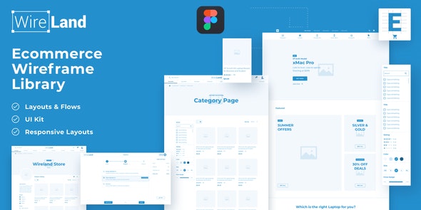 Wireland for Ecommerce - Massive Wireframe Library Collection