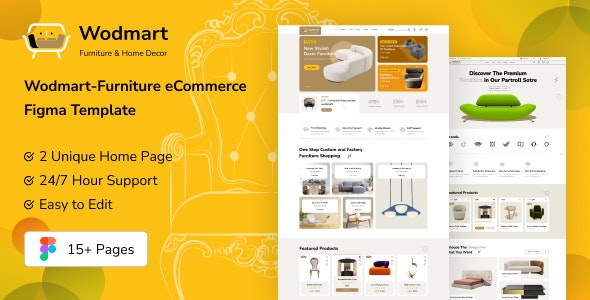 Wodmart-Furniture eCommerce Figma Template