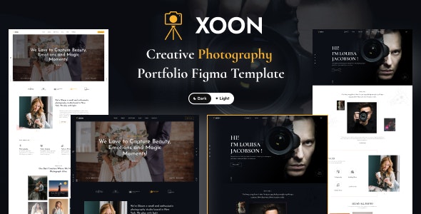 Xoon - Creative Photography Portfolio Figma Template