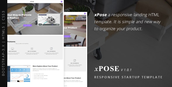 xPose - Responsive Startup Landing Page