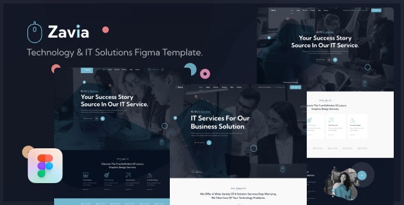 Zavia - Technology &amp; IT Solutions Figma Template